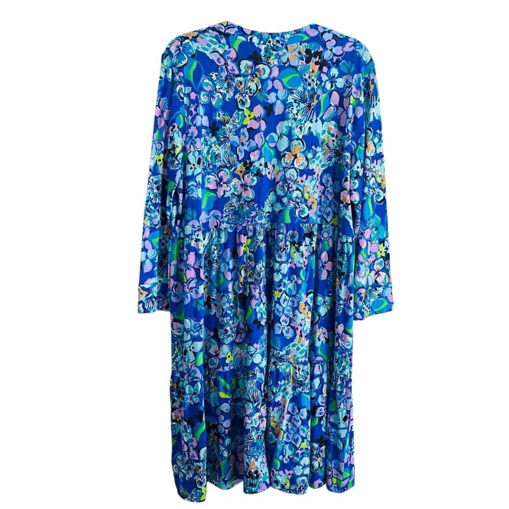 PLUS Lilly Pulitzer Alaina Twilight Tropics Colorful Floral Preppy Dress XXL - Picture 5 of 7